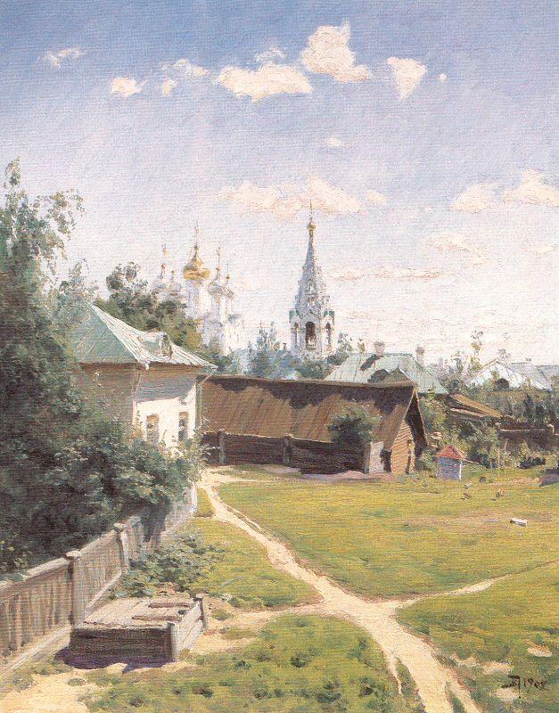 Polenov, Vasily Moscow Courtyard Sweden oil painting art